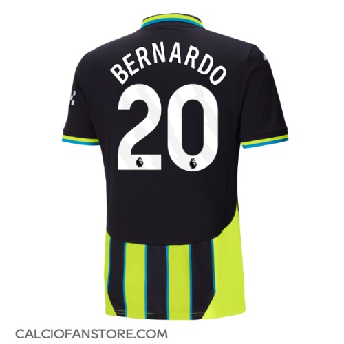 Maglia Calcio Manchester City Bernardo Silva #20 Seconda Divisa 2024-25 Manica Corta